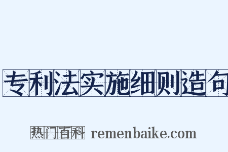 专利法实施细则造句是什么意思的图片
